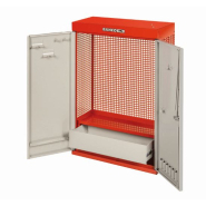 Armoire murale 2 portes rouge - 900 mm x 250 mm x 602 mm - Verrouillage central - Réf. 1495CD60RED_1