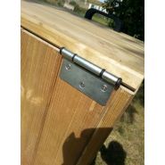 Poubelle publique en bois durable - Wood Park URBANECO 42 - Contenance 90L - Châssis en pin traité autoclave classe 4_1