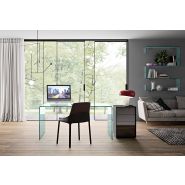 Rialto - Bureau droit en verre cintré 15 mm - Fiam Italia SRL - Design CRS FIAM_1