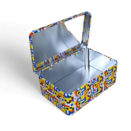 Boîte/coffret métal décor junior 'Alphabet Nautique' 190 x 125 x 72 mm - motif drapeau Basque - Made in France - BA004408_1