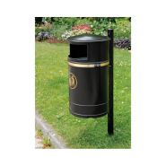 Corbeille publique Morvan 40 litres - Polyéthylène indéformable - Réf : 208000, Vert_1