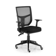 Fauteuil de bureau ROMAIN - Contact Permanent - Référence 9392 FR206 - Dossier résille noire - Assise nid d'abeille_1