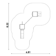 Jeu multi tours tout petits - Aire de jeux conforme EN1176 - Référence BT11535 avec toboggan, pont en cordes et panneaux interactifs_1