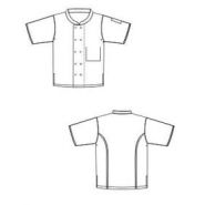 17B - Veste de cuisine blanche - Polyester/Coton - Fermeture à pressions - Réf. 17B_1