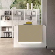 Bureau réception Z2 - Officity - 126, Blanc, Beige R1019_0