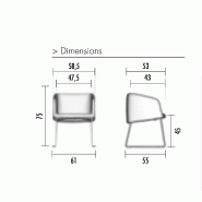 Fauteuil d'accueil Nest - Mobel Linea - Jaune_1