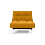 Fauteuil design convertible Splitback Chrome - 90*115 cm - Tissu Elegance Burned Curry - Innovation Living_1