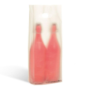 Sac 2 bouteilles givré PEHD - poignées découpées - 16x8x46cm - par 100 - économique et pratique pour cavistes_1