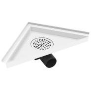 Vidaxl drain de douche 2 en 1 avec couvercle 25x25 cm acier inoxydable 146005_1