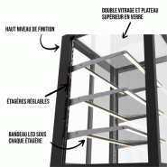 Vitrine réfrigérée INTEGRA humidité contrôlée sur base - 600 mm - 3 niveaux - H1100 mm - IN60/50-110H | Sayl Barcelona_1