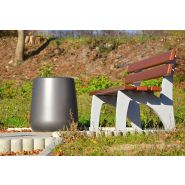 003342 - Poubelle publique Kobe - Komserwis - 45L - Hauteur 65 cm - Diamètre 57 cm_1