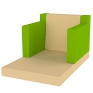 Assise basse étendue - MO.ABE - Dimensions L700mm x H600mm x P1100mm - Pour crèche et collectivité