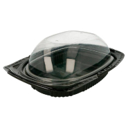 Boîte pour poulet grillé fond noir et poignées PP 22x16,5x11,2cm - par 150_1