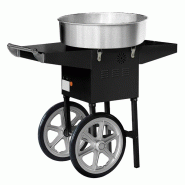 Machine à barbe à papa professionnelle avec chariot cuve Ø 52 cm - noire_1