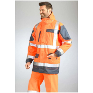 Parka 4 en 1 pluie et froid haute visibilité - EN ISO 20471 classe 3 - Réf. PK976_1