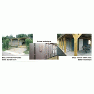 Sanitaires publics extérieurs - Bloc sanitaire ouvert en bois - Dimensions modulables 6000mm x 2885mm et 6000mm x 2000mm_1