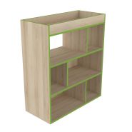 Bibliothèque 2 - Meuble de rangement cases fixes - Différentes dimensions et roulettes en option