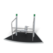 Équipement de fitness extérieur - Vélo assis - Sportpoint HAGS 8065155 - Montage sur dalle ou plot béton_1