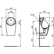 Midi Smart - Urinoirs hybrides à pile - Ideal Standard - Sphero - capteur intelligent_1