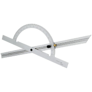 Rapporteur d'angle à règle coulissante - Ø200 x 400 mm - INOX chromé mat_1