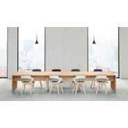 Table de conférence Spacia - larges dimensions - panneaux Structurex - coupe d'onglet soignée_1