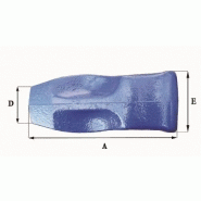 Dents de godet adaptables Feurst AF 6452 SP - 18.2 kg - Dimensions précises en mm_1