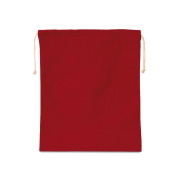 Sac réutilisable en coton à cordon - Réf: KI0747 - Marque: Kimood - Taille XL - Couleur: Black, Cherry Red - 220 g/m²_1