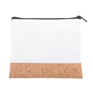 Trousse de toilette zippée en polyester et liège naturel - Impression sublimation - Minimum 50 pièces_1