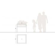 Jardinière Brno 133136 - Komserwis - Hauteur : 65 cm - Béton sablé ou peint_1