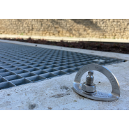 Plaquette d'ancrage en acier inox électropoli - Fixation M12 pour mur béton ou structure métallique - ANCRAGE FIXE 1_1