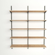 Élément suivant Global used 5 tablettes chêne clair L90xH240cm_1