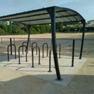 Abri vélos moderne sans habillage - NEW D BARREAUDE - Acier galvanisé anthracite - Fabrication française_1