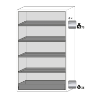 Armoire de sécurité S-CLASSIC-90 modèle S90.196.120.WDAS - Réf 30116-002-33723 - Type 90 - Stockage de substances dangereuses inflammables - Conforme NF EN 14470-1_1