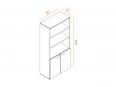 Armoire haute mixte CLASSIC L90xH200 - Kesiolt_1