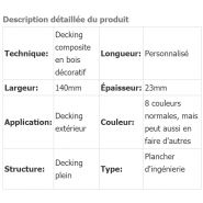 Clôture en composite - tongxiang dayi wood & plastics co., ltd - largeur: 140mm_1