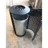 Poubelle publique Wellington Open - Design moderne - Vigipirate - Acier galvanisé et résistant_1