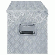 Vidaxl boîte en aluminium 110,5 x 38,5 x 40 cm argenté 142941_1