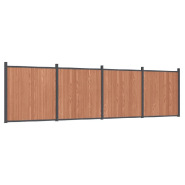 Vidaxl panneau de clôture marron 699x186 cm wpc 3282801_1