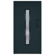 Vidaxl porte d'entrée anthracite 108x200 cm pvc 3157092_1