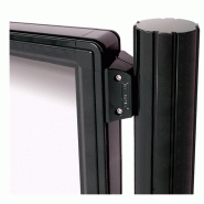 Vitrine 2000 double face - cadre aluminium 75mm - verre sécurisé 4mm - sur pied_1