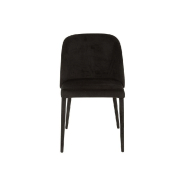 Chaise de réunion CHEZA noire - Tissu aspect velours, piétement métallique, dimensions 58x51x80 cm_1