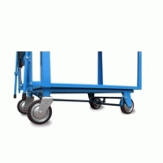 Chariot préparation de commandes - monobloc pour ateliers et entrepôts avec escabeau pliant et frein de stationnement - capacité jusqu'à 400 kg_1