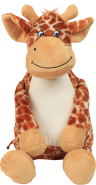 Peluche zippée Girafe - Rembourrage amovible - Réf: MM564 - Marque Mumbles_1