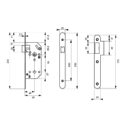 Serrure encastrable Monomax NF - porte intérieure - têtère acier laiton - réversible, garantie 10 ans_1