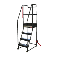 Escabeau roulant étroit 4 marches_1