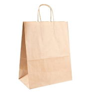 Sac traiteur kraft brun poignées torsadées 26x14x32cm - par 250_1
