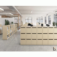 Meuble à casiers avec fentes courrier - Mobel Linea - A clé, 1 x 2 cases_1