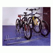 MOTTEZ - Râtelier 5 vélos haut-bas - Fixation sol ou mur - Structure zinguée antirouille - B129V_1