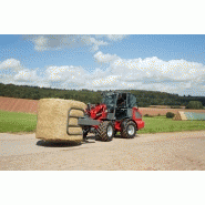 Pince à balles rondes et rectangulaires - Weidemann GmbH - pour transport et empilement de balles enrubannées_1