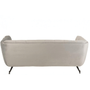 Canapé lounge Marianah gris clair - Structure bois - Revêtement velours capitonné - L207 x H78 x P82 cm_1